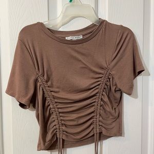 size small brown adjustable length top.